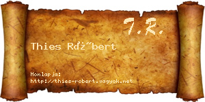 Thies Róbert névjegykártya