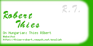 robert thies business card